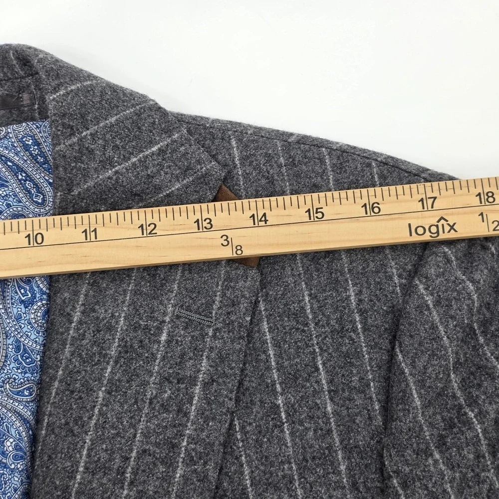 suitsupply Lazio wool blazer gray Chalk striped men M/L tailored drapers